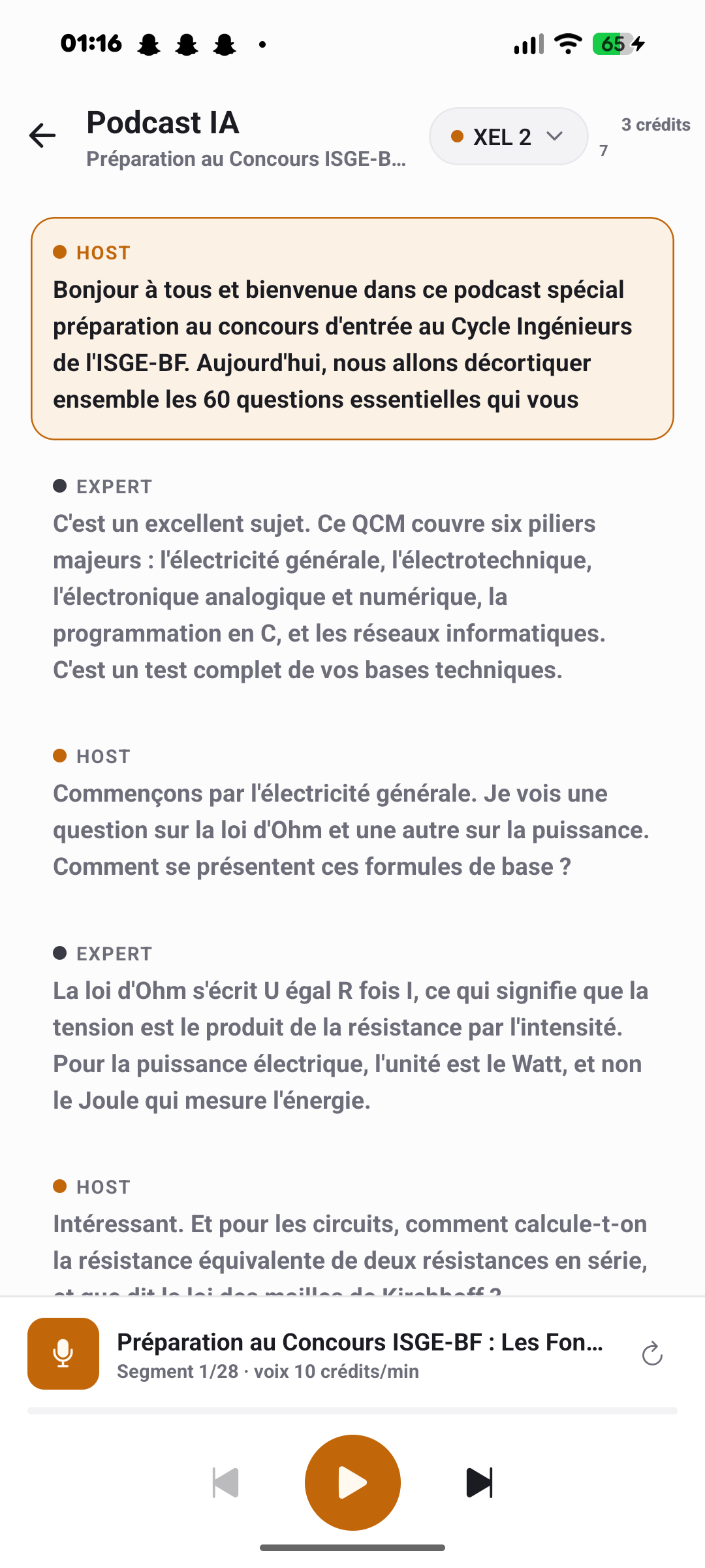 Podcast audio sur mobile